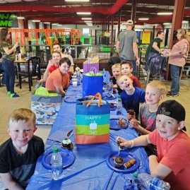 Kids playing on Jump Time Bozeman Birthday Party